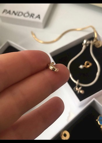 Altın Zincir Detaylı Mini Çapa Charm - Görsel 8