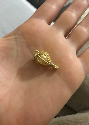 Boncuk İşlemeli Altın Renkli Kadın Charm - Görsel 13