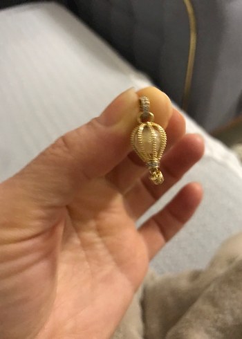 Boncuk İşlemeli Altın Renkli Kadın Charm - Görsel 7