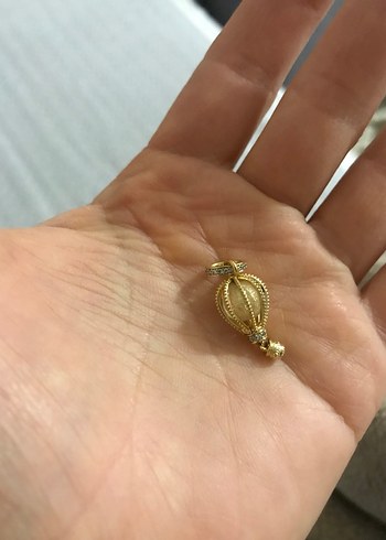 Boncuk İşlemeli Altın Renkli Kadın Charm - Görsel 8