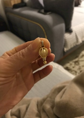 Boncuk İşlemeli Altın Renkli Kadın Charm - Görsel 20