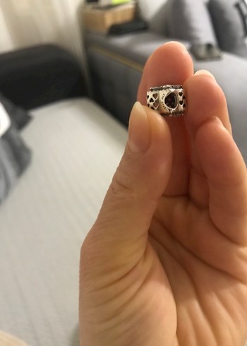 Düğmeli Yılan Desenli Bohem Kadın Yüzük - Görsel 8