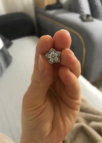 Düğmeli Yılan Desenli Bohem Kadın Yüzük - Görsel 2