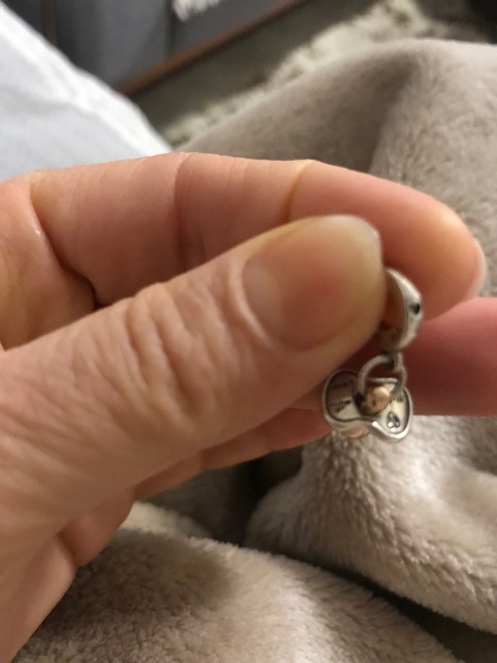 Düğmeli Bej Kadın Charm - Görsel 3