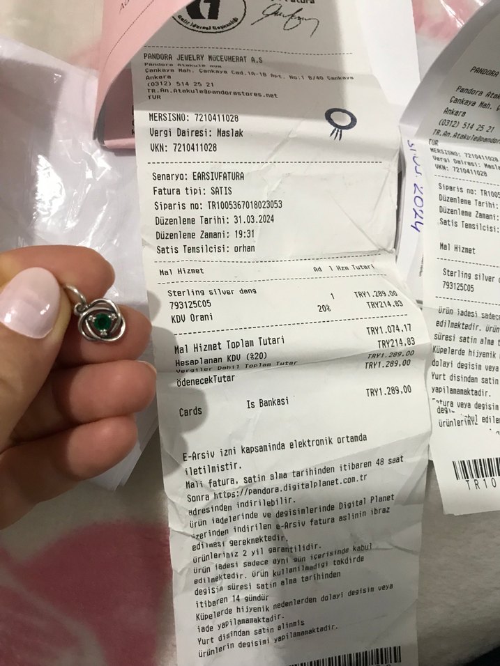 Yeşil Baskılı Bohem Kadın Charm - Görsel 5