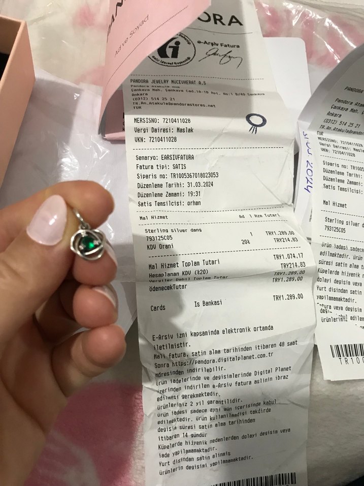 Yeşil Baskılı Bohem Kadın Charm - Görsel 4