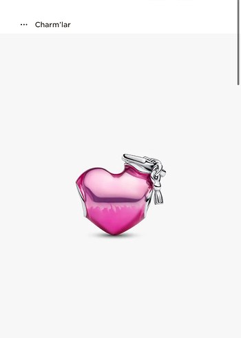 Orjinal 2025 Pembe Püsküllü Kalp Charm - Görsel 3