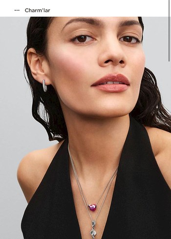 Orjinal 2025 Pembe Püsküllü Kalp Charm - Görsel 4