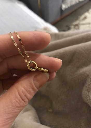 Mavi Zincir Detaylı Hamsa Kolye - Görsel 8