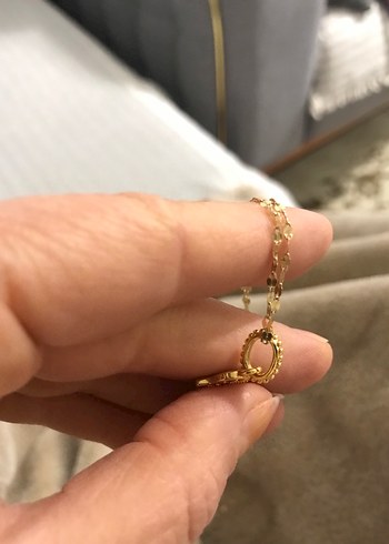 Mavi Zincir Detaylı Hamsa Kolye - Görsel 12