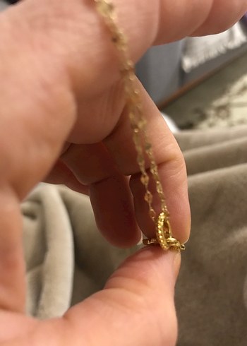 Mavi Zincir Detaylı Hamsa Kolye - Görsel 11