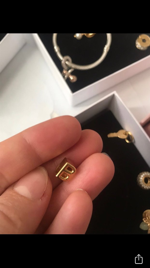 Orjinal Pandora B Harfi charm - Görsel 3