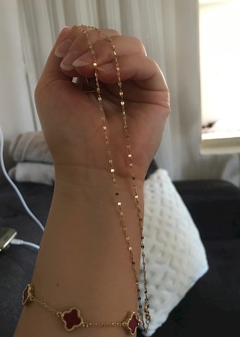 Zincir Detaylı Parlak Altın Kadın El Zinciri - Görsel 18