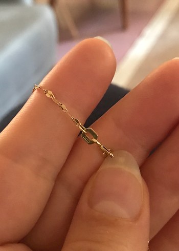 Zincir Detaylı Parlak Altın Kadın El Zinciri - Görsel 2