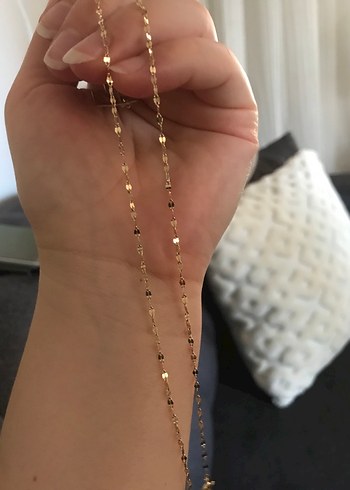 Zincir Detaylı Parlak Altın Kadın El Zinciri - Görsel 13