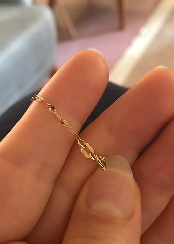 Zincir Detaylı Parlak Altın Kadın El Zinciri - Görsel 3