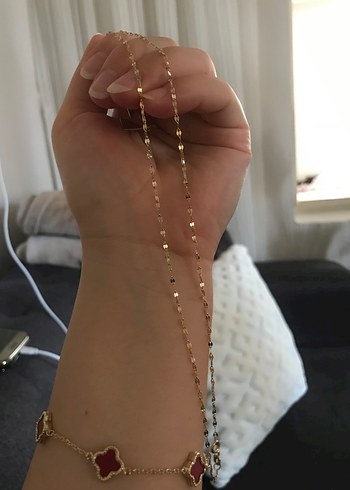 Zincir Detaylı Parlak Altın Kadın El Zinciri - Görsel 12