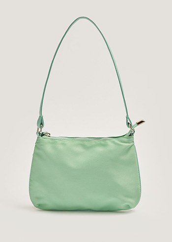 Mint Yeşili Pastel Kadın Baget Omuz Çantası - Görsel 2