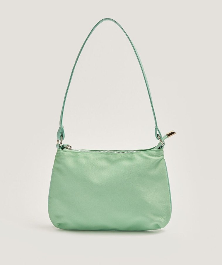 Mint Yeşili Pastel Kadın Baget Omuz Çantası - Görsel 2