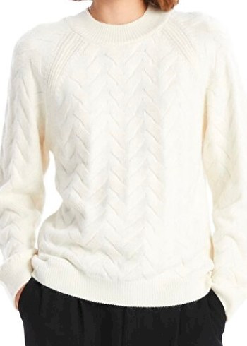 Bisiklet Yaka Kendinden Desenli Kazak - Görsel 2