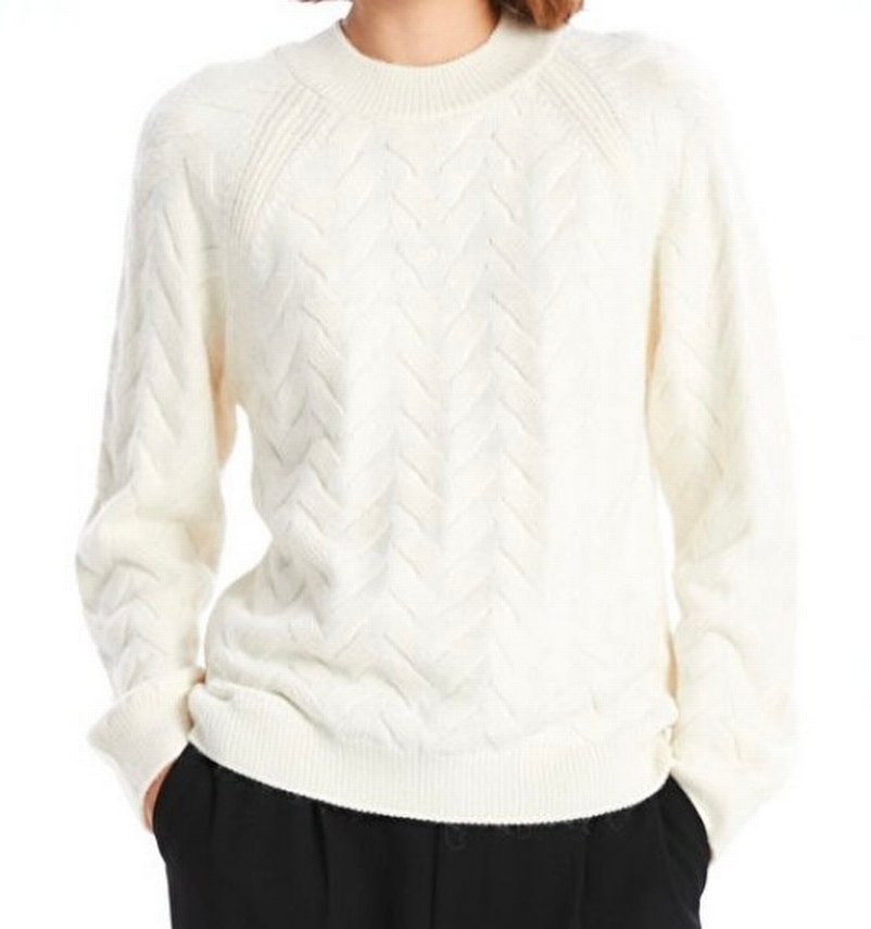 Bisiklet Yaka Kendinden Desenli Kazak - Görsel 2