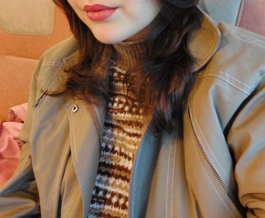 Kendinden Desenli Uzun Kollu Triko Kazak - Görsel 3