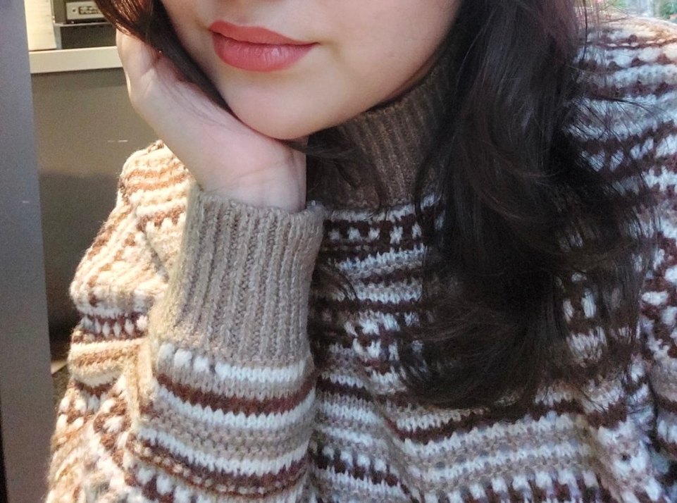 Kendinden Desenli Uzun Kollu Triko Kazak - Görsel 4