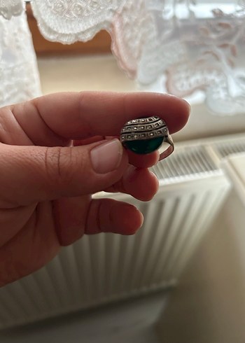 Pandora 925 ayar gümüş yüzük Turkuaz Taşlı Vintage Dantel Yüzük