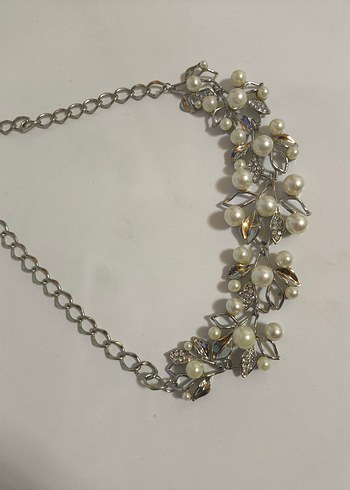 Beyaz İnci Detaylı kolye - Görsel 2