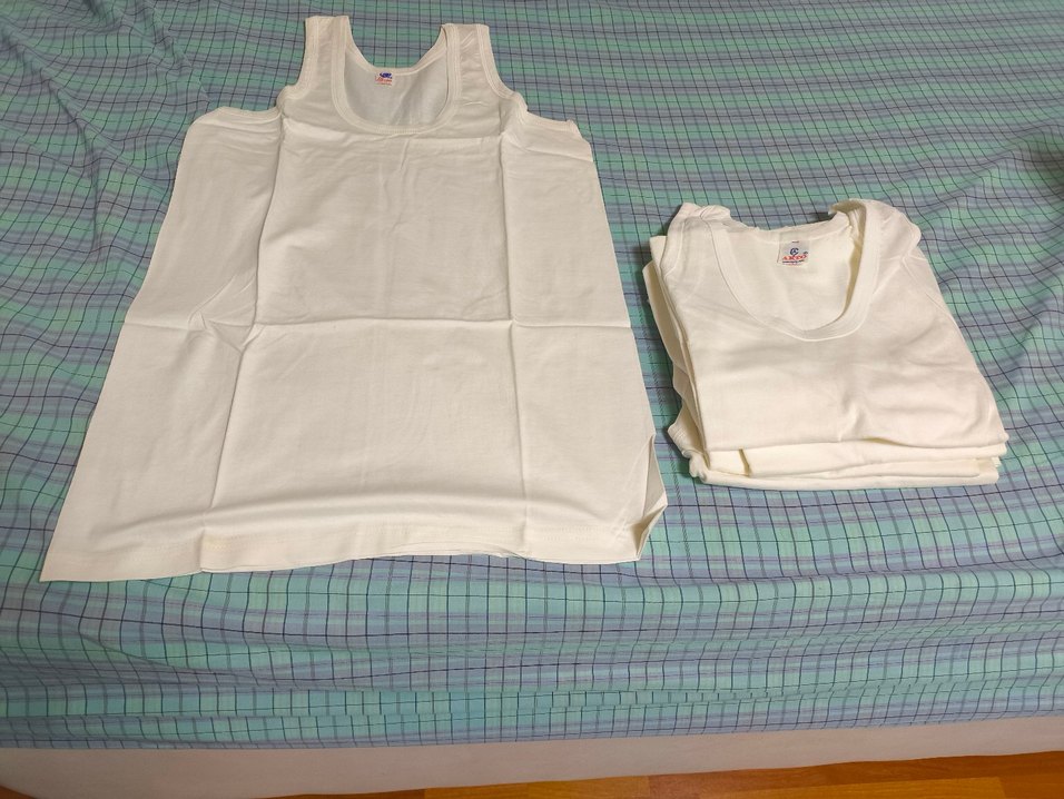 Beyaz Baskılı erkek Atlet 7 adet - Görsel 2