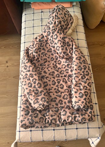 LCW kürklü Leopar Desenli Kız Mont - Görsel 2