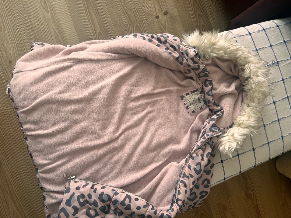 LCW kürklü Leopar Desenli Kız Mont - Görsel 4