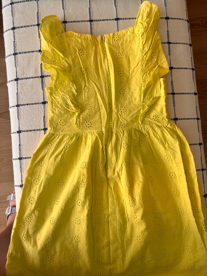 9/10 yaş sarı fisto astarlı elbise - Görsel 5