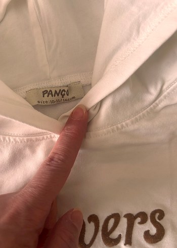 10/11 yaş Panço marka crop sweatshirt - Görsel 2