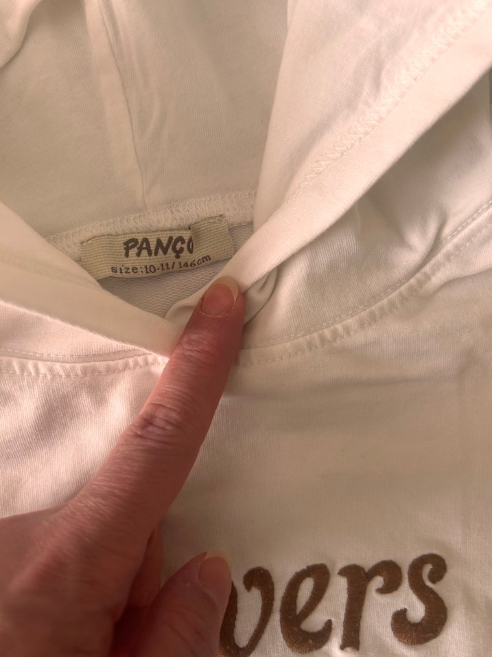 10/11 yaş Panço marka crop sweatshirt - Görsel 2