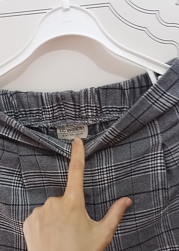 LC Waikiki kız çocuk Gri Ekose Pilili Kumaş Pantolon