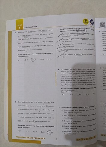 Türkçenin matematiği dil bilgisi soru bankası