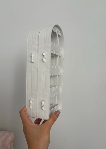 Katlanabilir Beyaz Takı Organizeri - Görsel 3