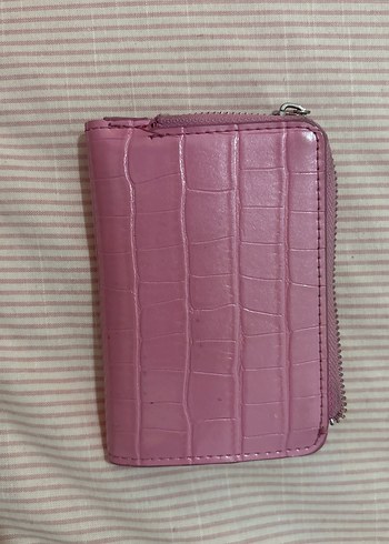 Yılan Desenli Pembe Deri Kadın Cüzdan - Görsel 2