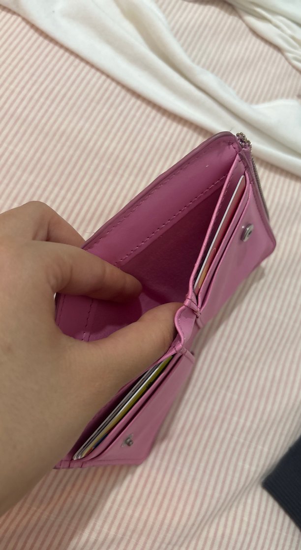 Yılan Desenli Pembe Deri Kadın Cüzdan - Görsel 3