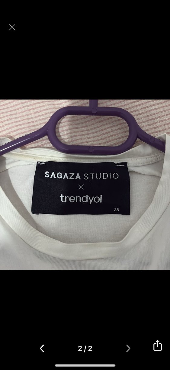 Kadın Beyaz Denim Düğmeli Crop Top - Görsel 2