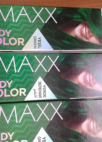  Beden Maxx deluxe yeşil saç boyasi