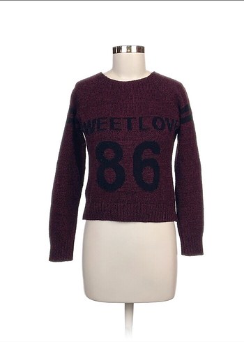Vintage Love Bordo Melanj Triko Kazak