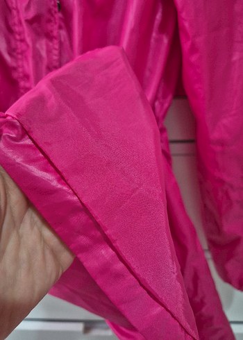 Pembe Fermuarlı Midi Yağmurluk - Görsel 4