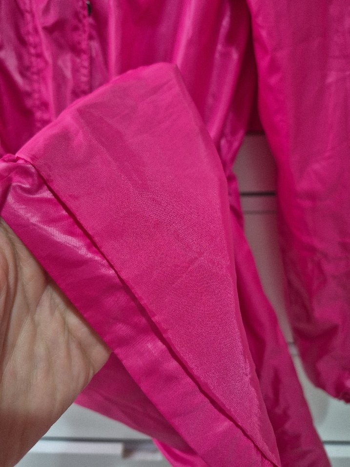 Pembe Fermuarlı Midi Yağmurluk - Görsel 4