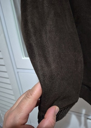 Kahverengi Süet Fermuarlı Erkek Ceket - Görsel 4