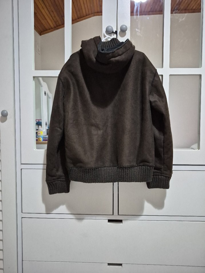 Kahverengi Süet Fermuarlı Erkek Ceket - Görsel 5