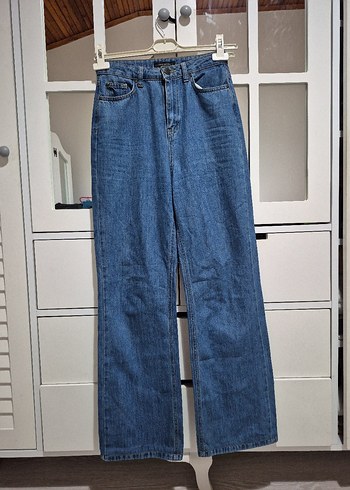 Mavi Midi Boy Kadın Denim Pantolon - Görsel 4