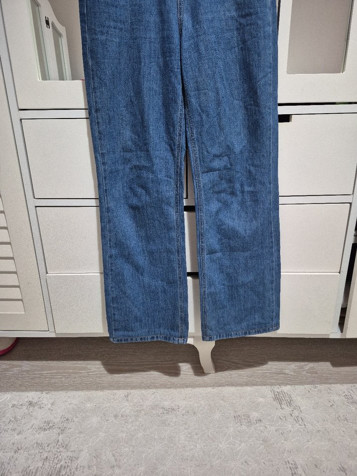 Mavi Midi Boy Kadın Denim Pantolon - Görsel 3