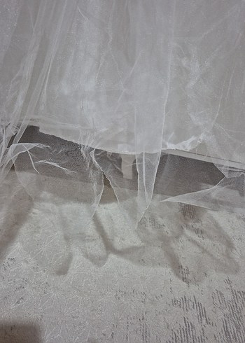 Beyaz Askılı Kemerli Çocuk Abiye Elbise - Görsel 10